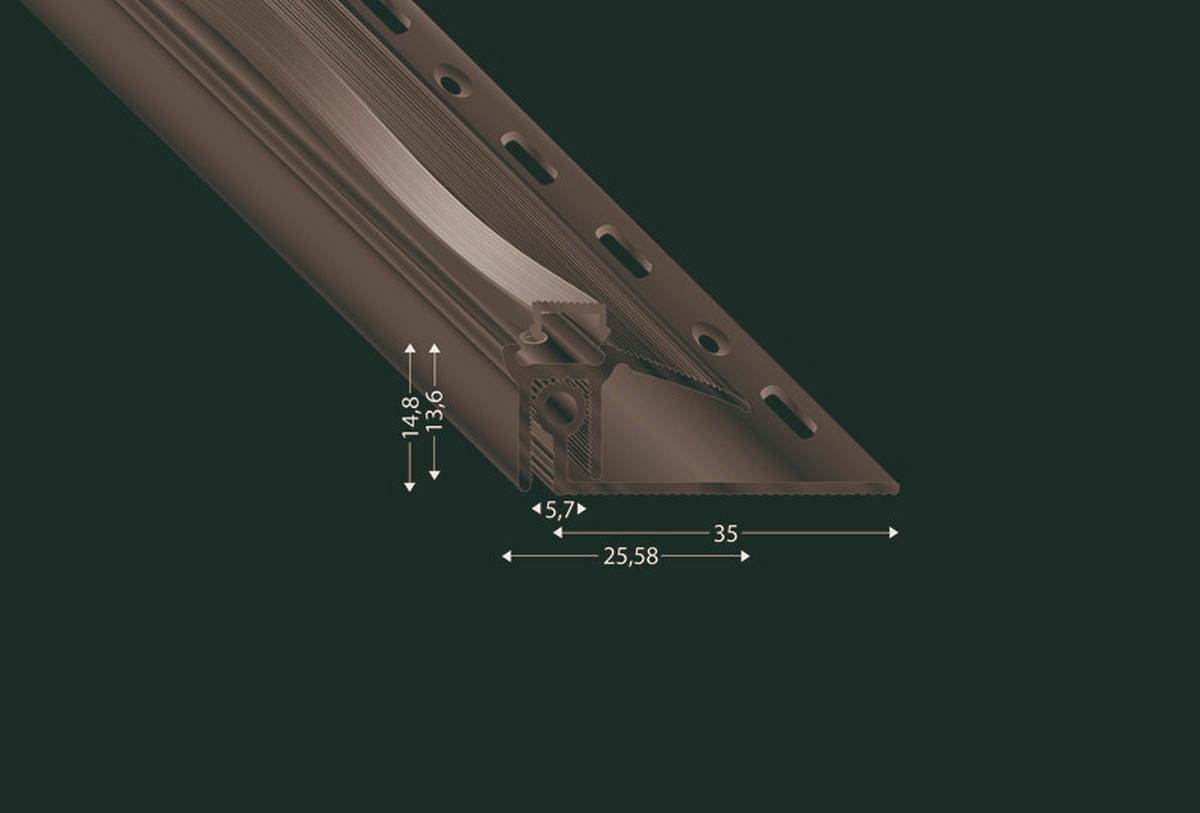 ABSCHLUSSPROFIL - Silberfarben, Basics, Metall (100cm)
