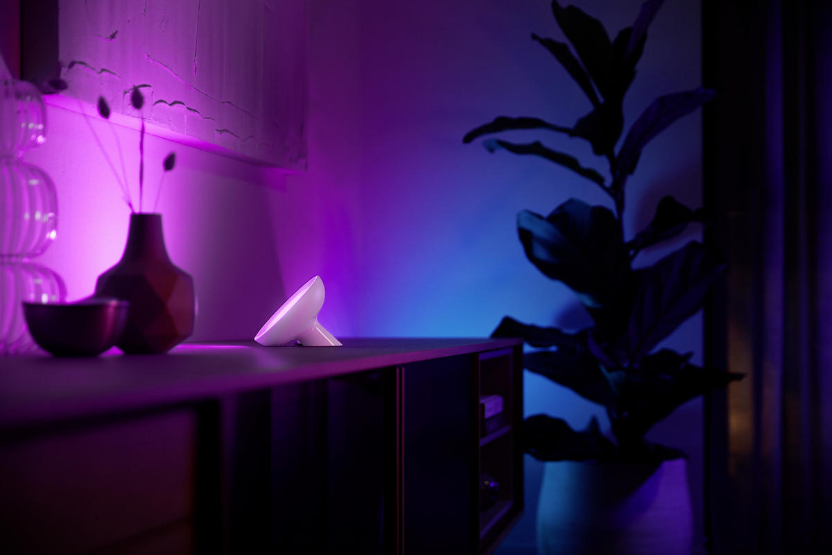 LED-TISCHLEUCHTE White Color Bloom 13/12,6 cm   - Weiß, Design, Kunststoff (13/12,6cm) - Philips HUE