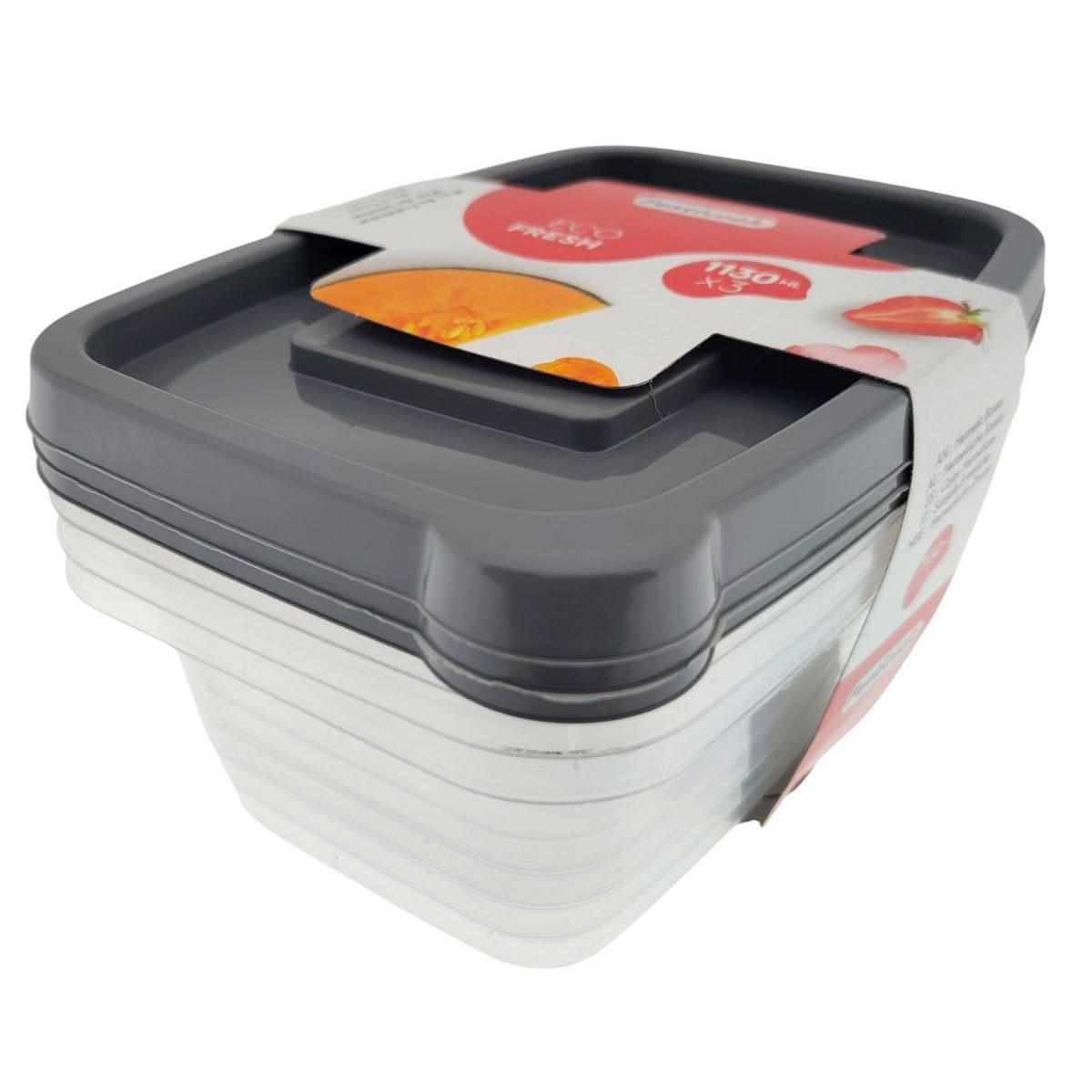 SET POSUDA ZA ZALIHE    - višebojno, Basics, plastika (1130ml)