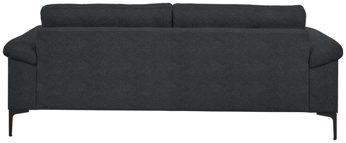3-SITZER-SOFA in Flachgewebe Anthrazit  - Anthrazit/Schwarz, Design, Textil/Metall (226/89/97cm) - Pure Home Lifestyle