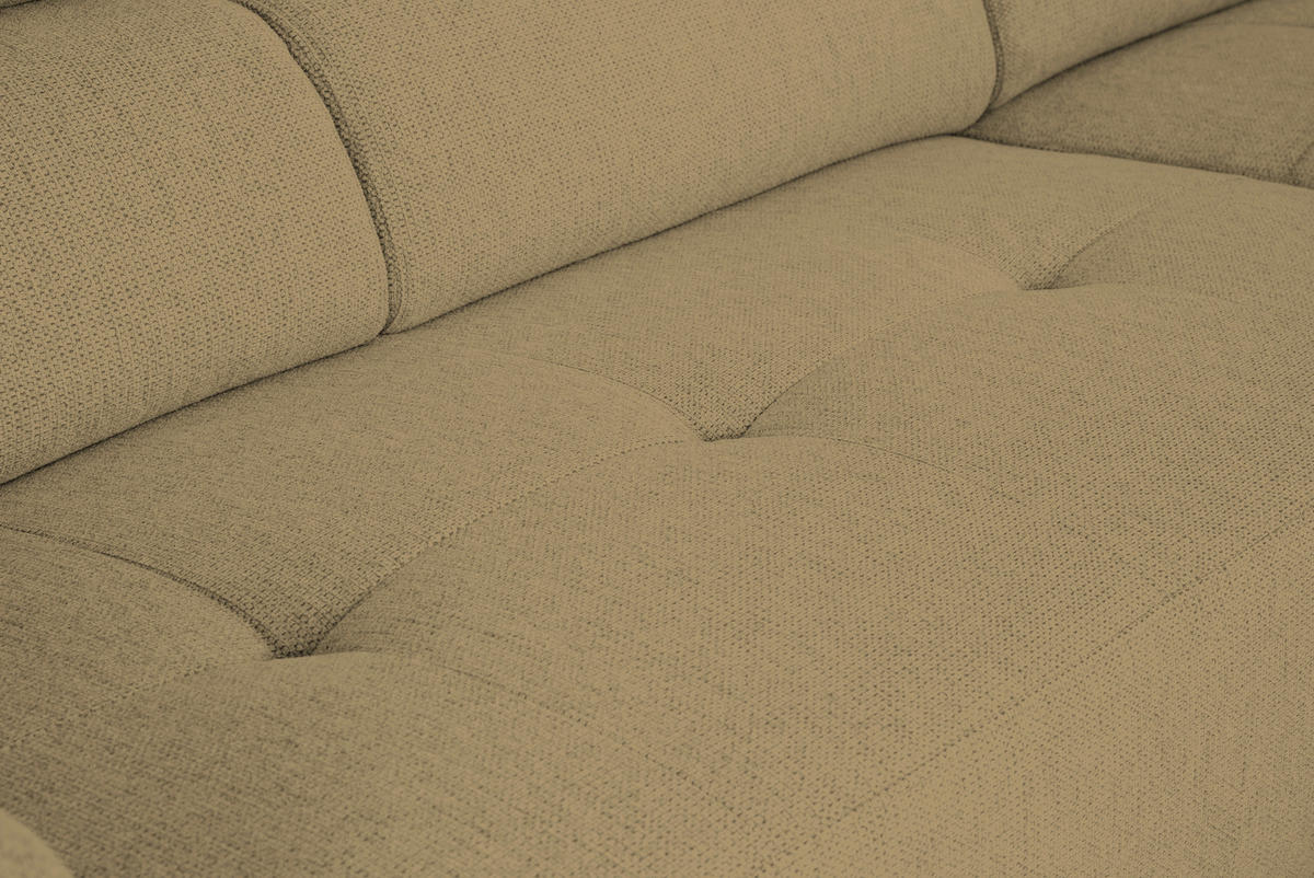 ECKSOFA in Struktur Olivgrün  - Schwarz/Olivgrün, Design, Kunststoff/Textil (284/205cm) - MID.YOU
