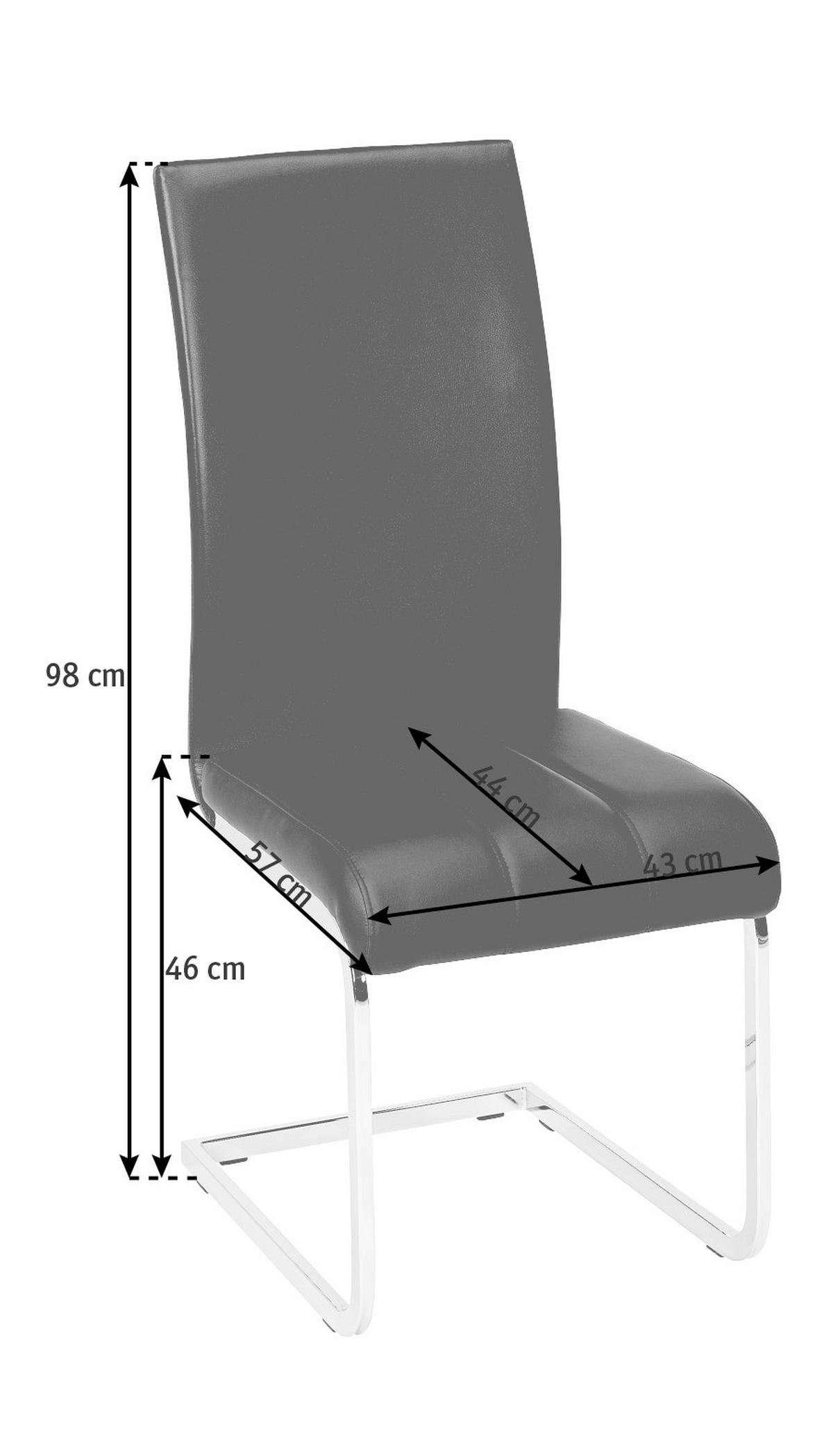 SCAUN BUCATARIE din metal, textil negru, culoare crom  - culoare inox/culoare crom, Design, metal/textil (43/98/57cm) - Xora