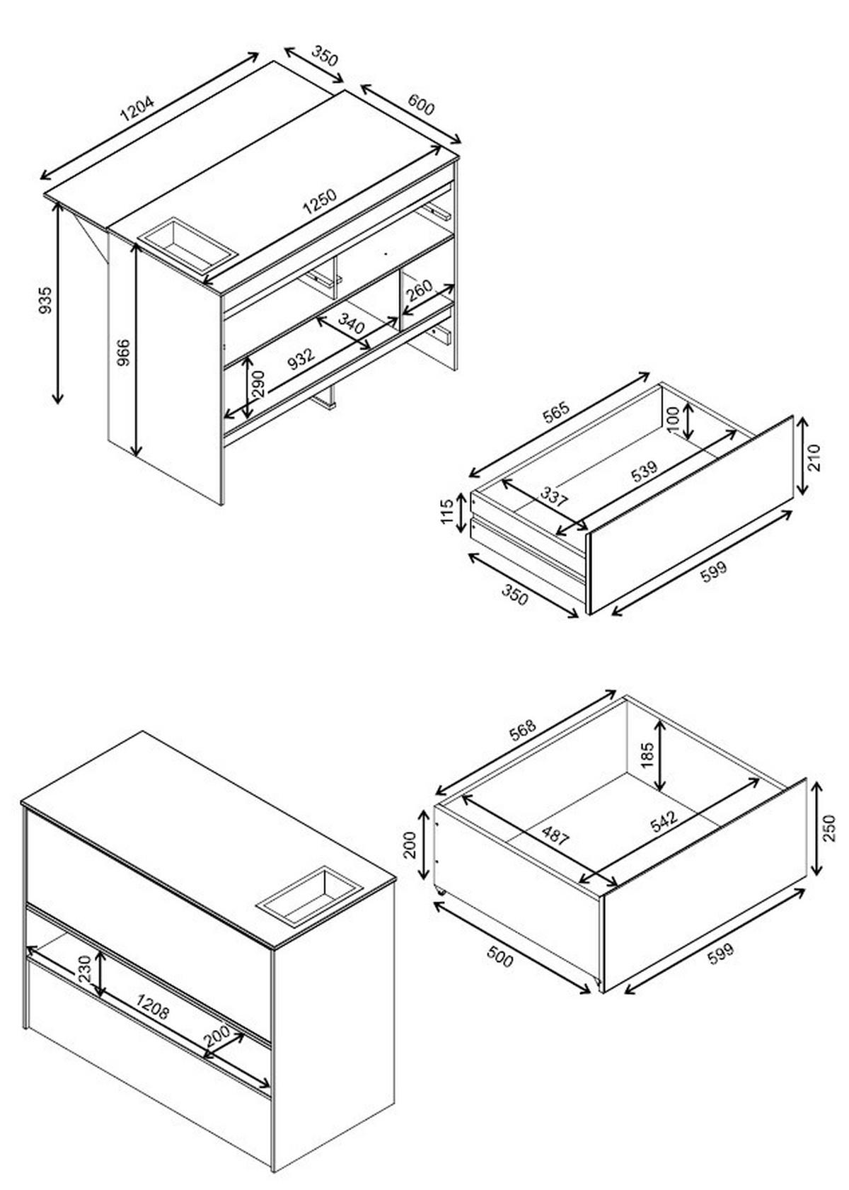 KÜCHENINSEL 125/96,6/60 cm  in Beige, Hellbraun  - Hellbraun/Beige, Design, Holz (125/96,6/60cm) - Livetastic