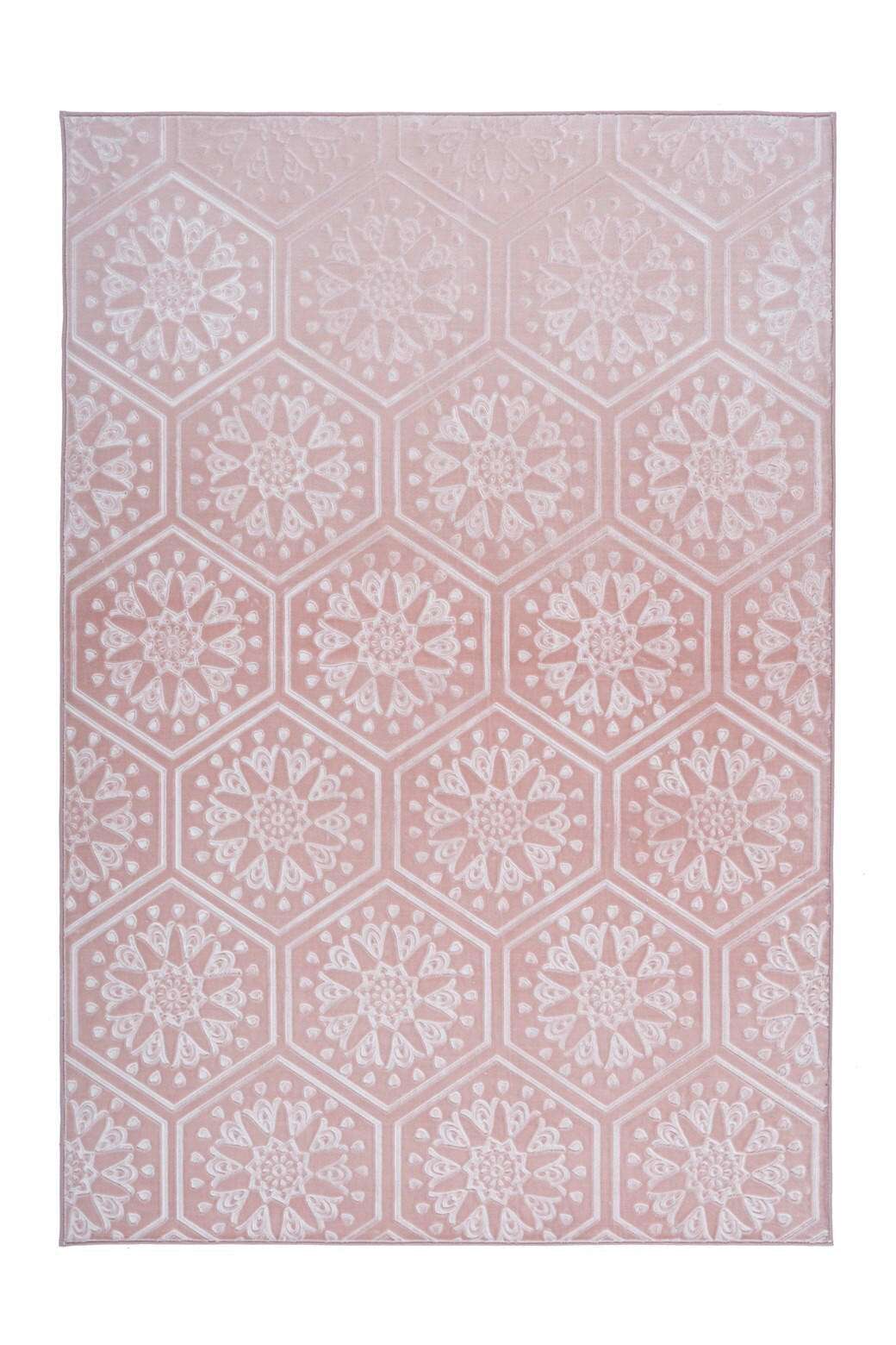 FLACHWEBETEPPICH 200/290 cm Monroe 225 Rosa Rosa  - Rosa, KONVENTIONELL, Kunststoff/Textil (200/290cm)