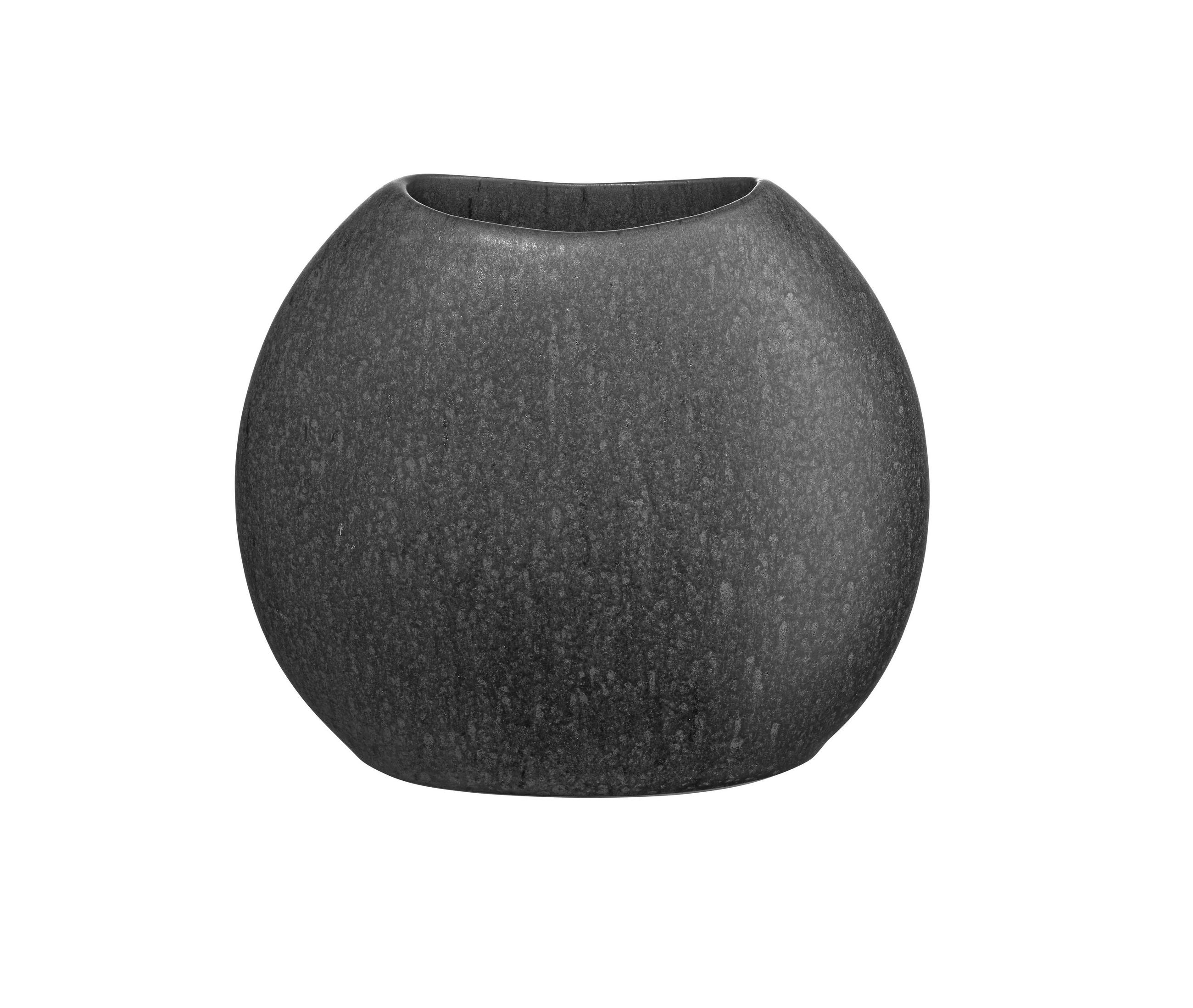 VASE Moon  - Schwarz, Basics, Keramik (16/16cm) - ASA