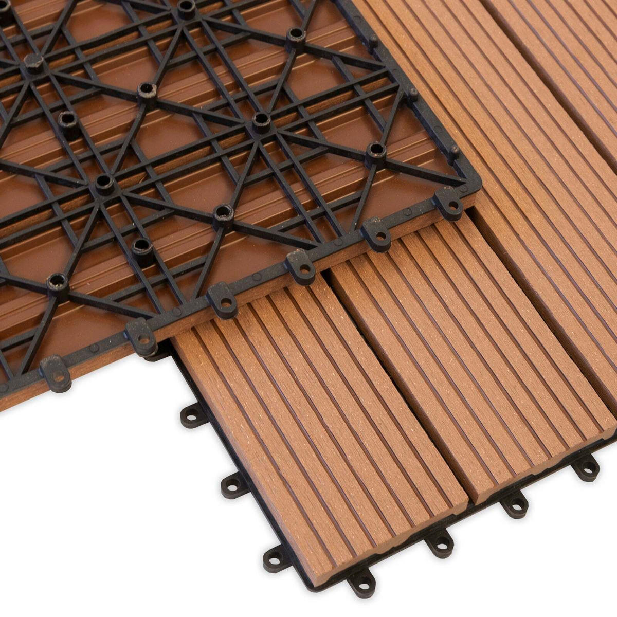 TERRASSENFLIESE Hellbraun 11 Stück  - Hellbraun, MODERN, Holzwerkstoff (30/30cm) - Floordirekt