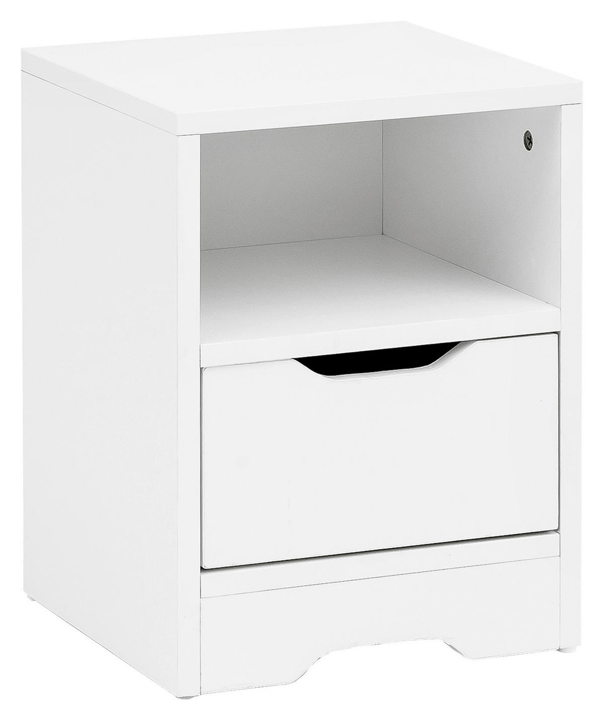 NACHTSCHRANK 31/43/31 cm  - Weiß, MODERN, Holzwerkstoff (31/43/31cm) - MID.YOU