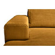ECKSOFA Currygelb Cord  - Currygelb/Schwarz, KONVENTIONELL, Textil/Metall (150/240cm) - Carryhome
