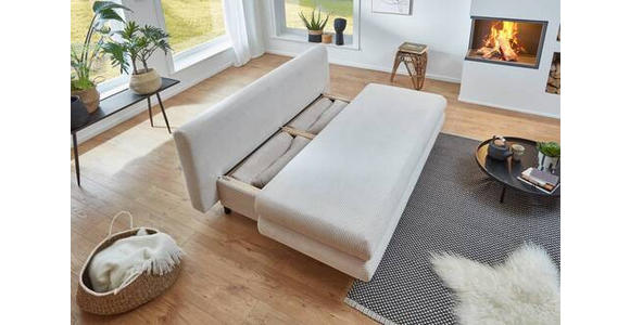 SCHLAFSOFA  mit Cord Naturfarben  - Schwarz/Naturfarben, KONVENTIONELL, Kunststoff/Textil (196/77/92cm) - Carryhome