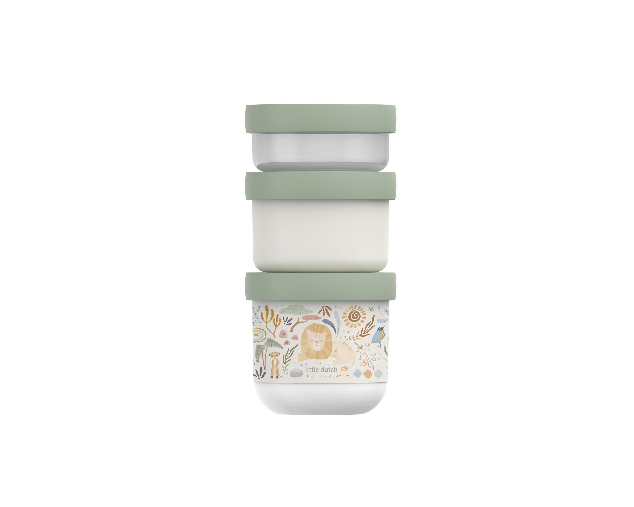 SNACKBOX  Mio  - Salbeigrün/Multicolor, Basics, Kunststoff (8.6/21,8/9,6cm) - Mepal