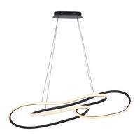 VISEČA LED-SVETILKA  TWIST 64 W//2700 K/230 V/ - črna, Design, kovina/umetna masa (122/40/120cm)