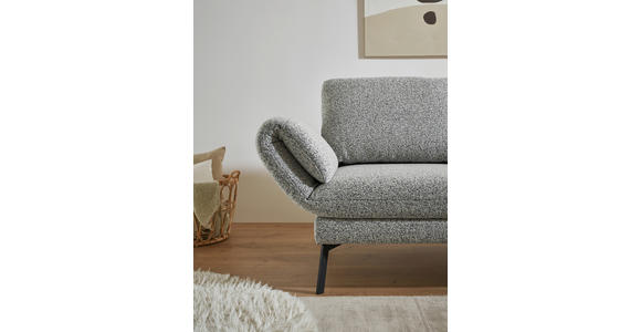 ECKSOFA  in Flachgewebe Blaugrau  175-224/255-365 cm  - Blaugrau/Schwarz, Design, Textil/Metall (175-224/255-365cm) - Dieter Knoll