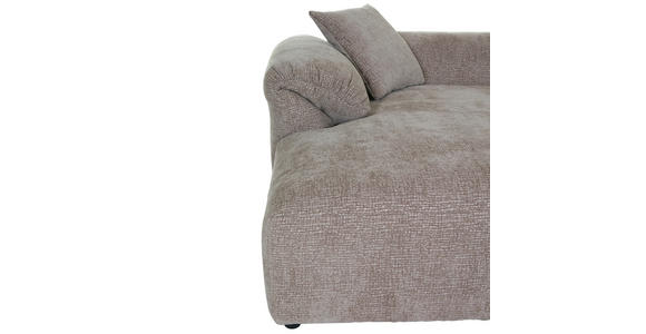WOHNLANDSCHAFT Braun Flachgewebe - Schwarz/Braun, MODERN, Kunststoff/Textil (178/356/225cm) - Carryhome