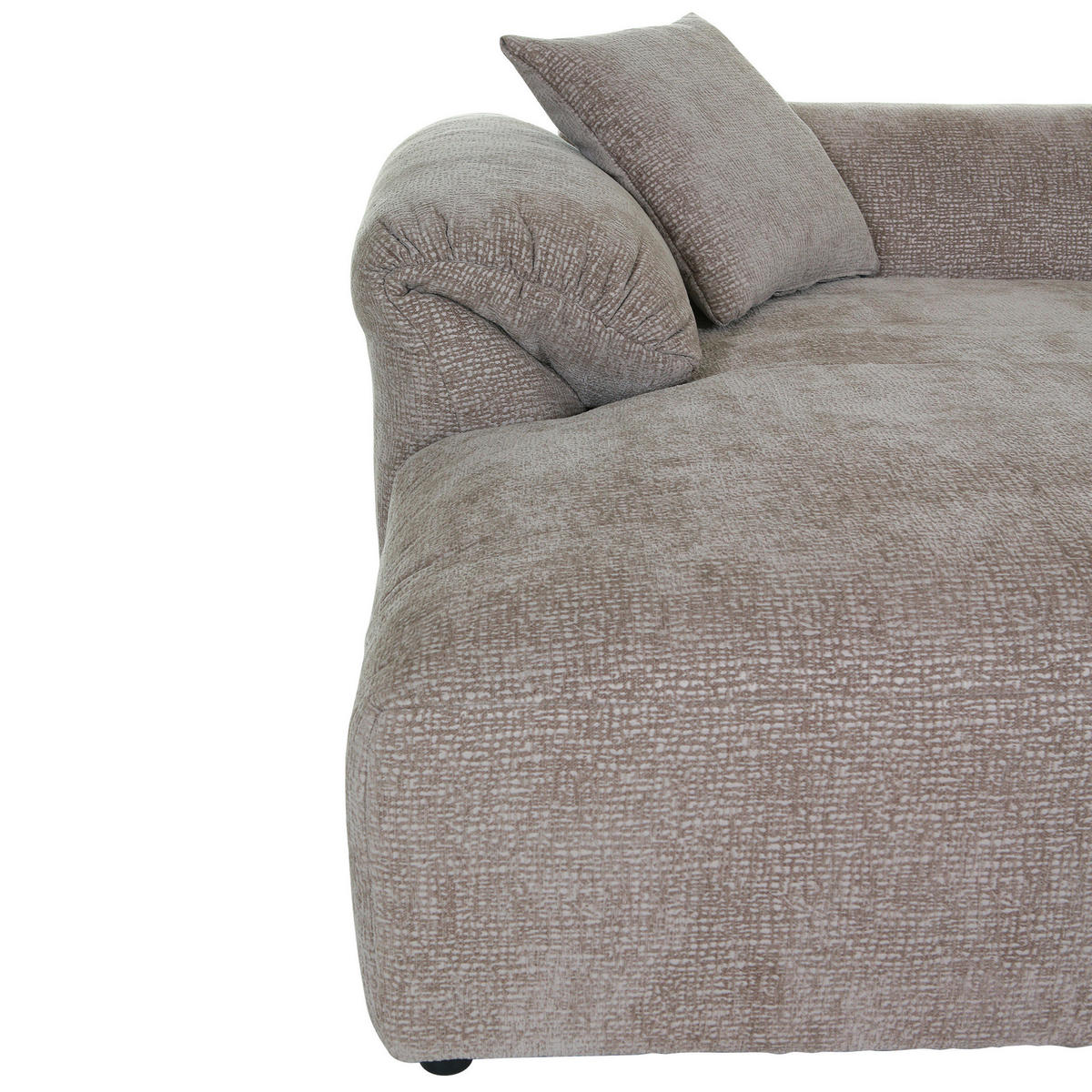WOHNLANDSCHAFT in Flachgewebe Braun  - Schwarz/Braun, Modern, Kunststoff/Textil (178/356/225cm) - Carryhome