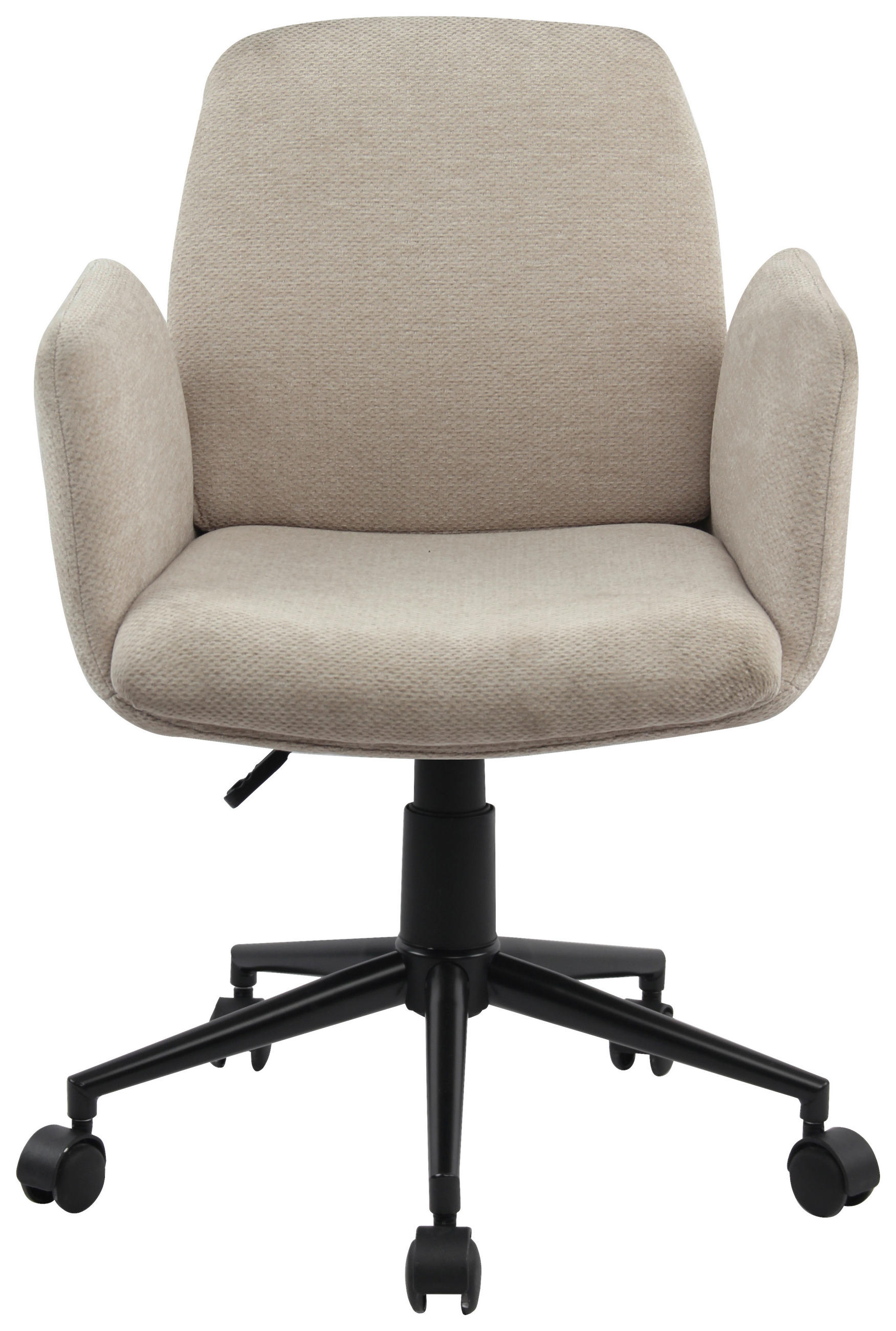 DREHSTUHL  in Webstoff Beige  - Beige/Schwarz, MODERN, Kunststoff/Textil (55/85-95/60cm) - MID.YOU
