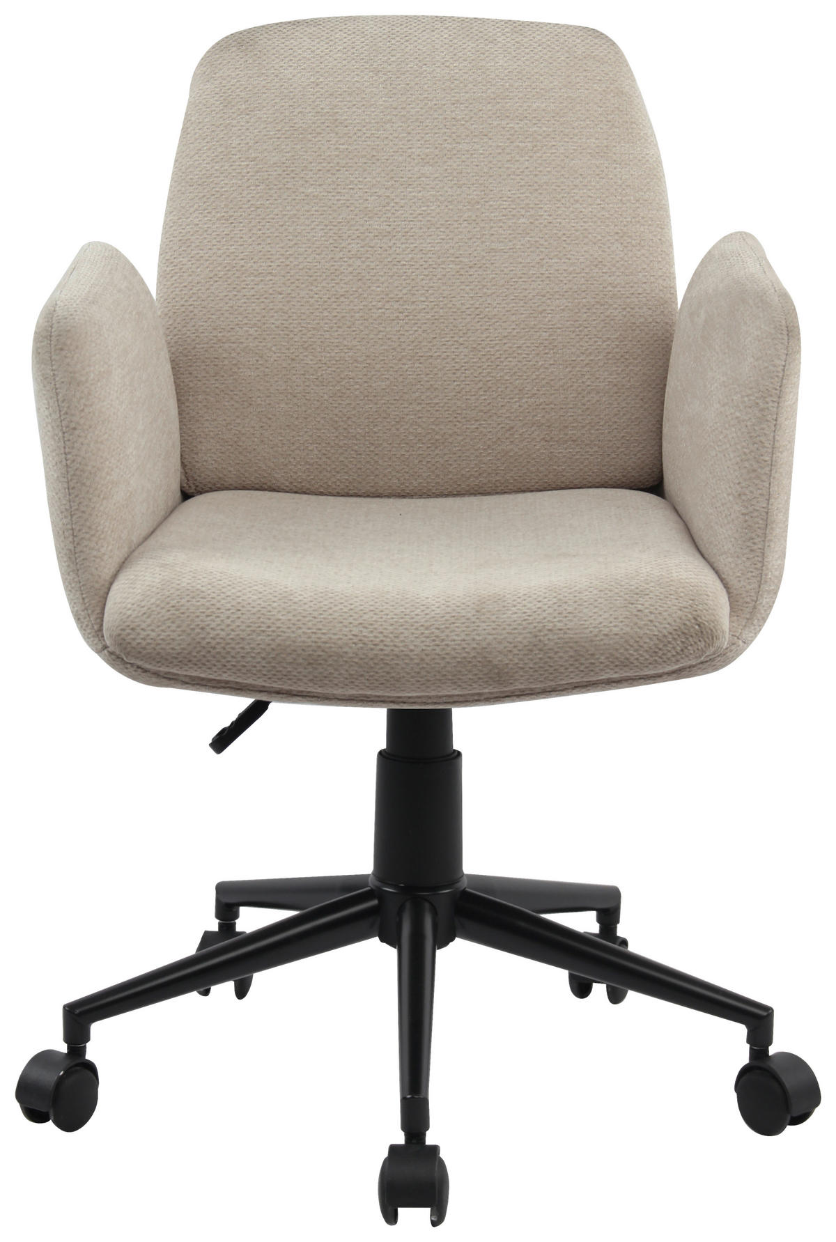 DREHSTUHL  in Webstoff Beige  - Beige/Schwarz, MODERN, Kunststoff/Textil (55/85-95/60cm) - MID.YOU