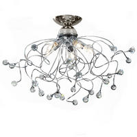 DECKENLEUCHTE 60/42 cm   - Chromfarben, KONVENTIONELL, Glas/Metall (60/42cm)