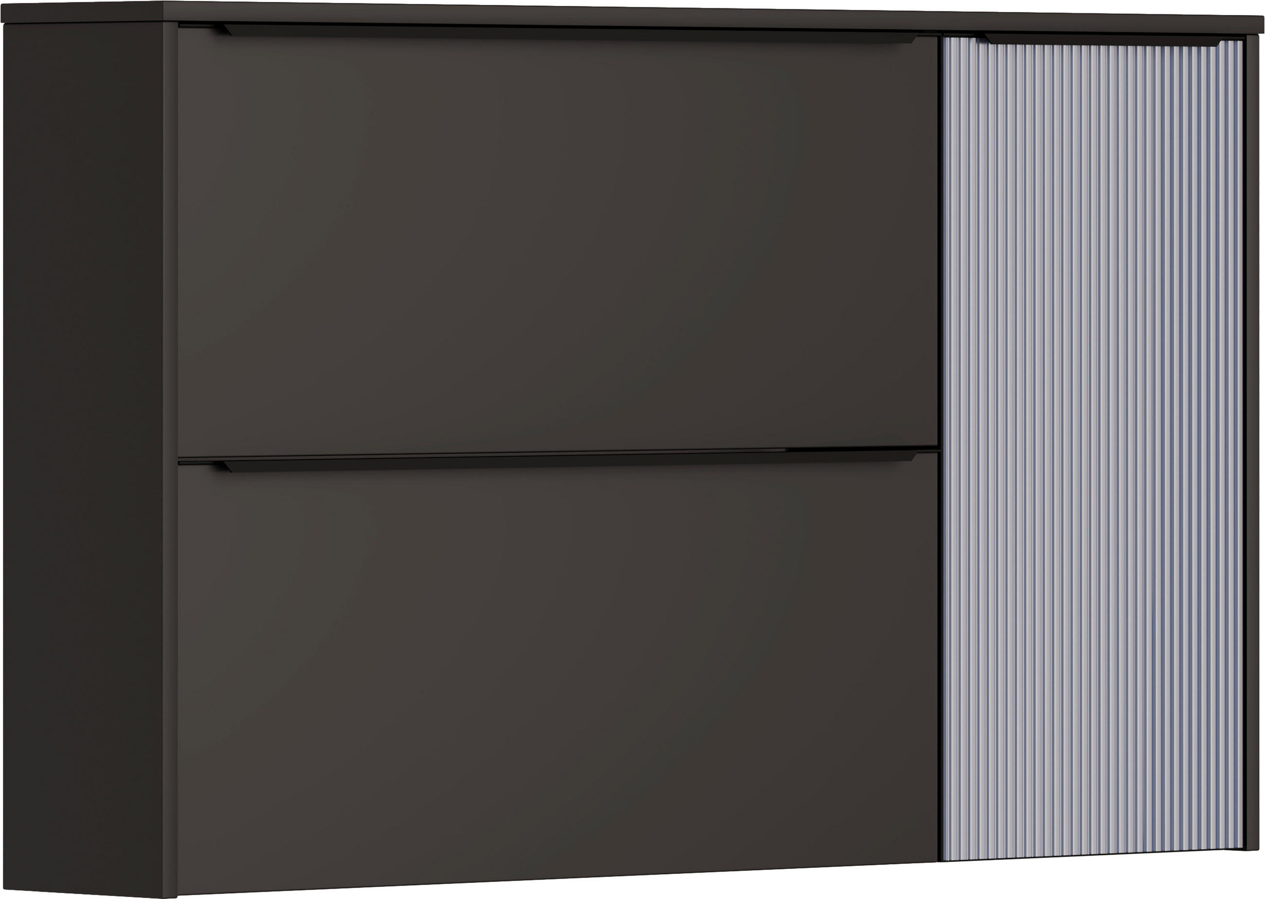 SCHUHSCHRANK  in 137/80/23 cm  - Graublau/Anthrazit, Design, Glas/Holzwerkstoff (137/80/23cm) - Dieter Knoll