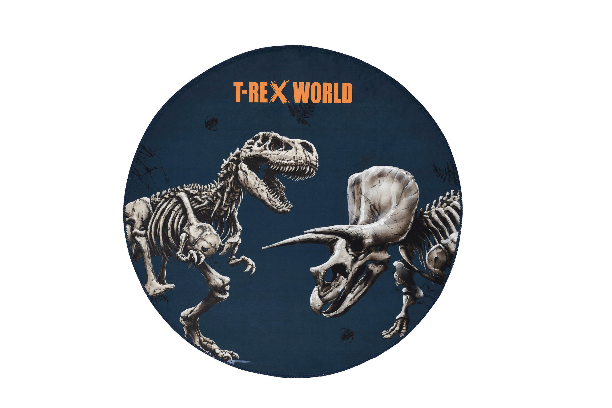 KINDERTEPPICH 100 cm T-Rex World Dinosaurier  - Dunkelblau, Design, Textil (100cm)
