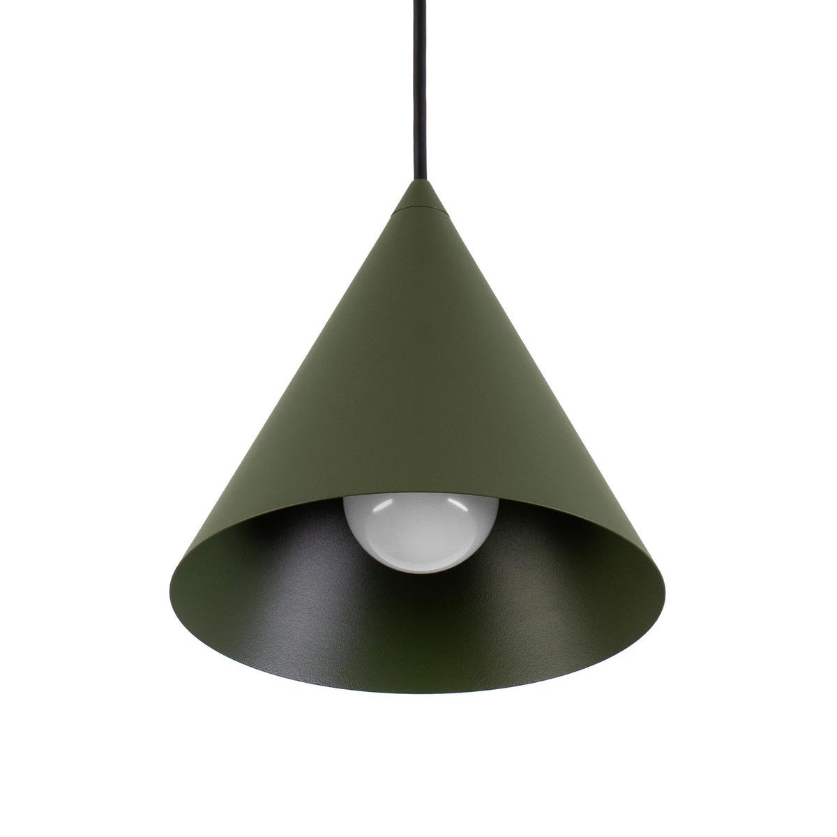 HÄNGELEUCHTE ETNA 18/18/98 cm   - Olivgrün, Design, Metall (18/18/98cm)