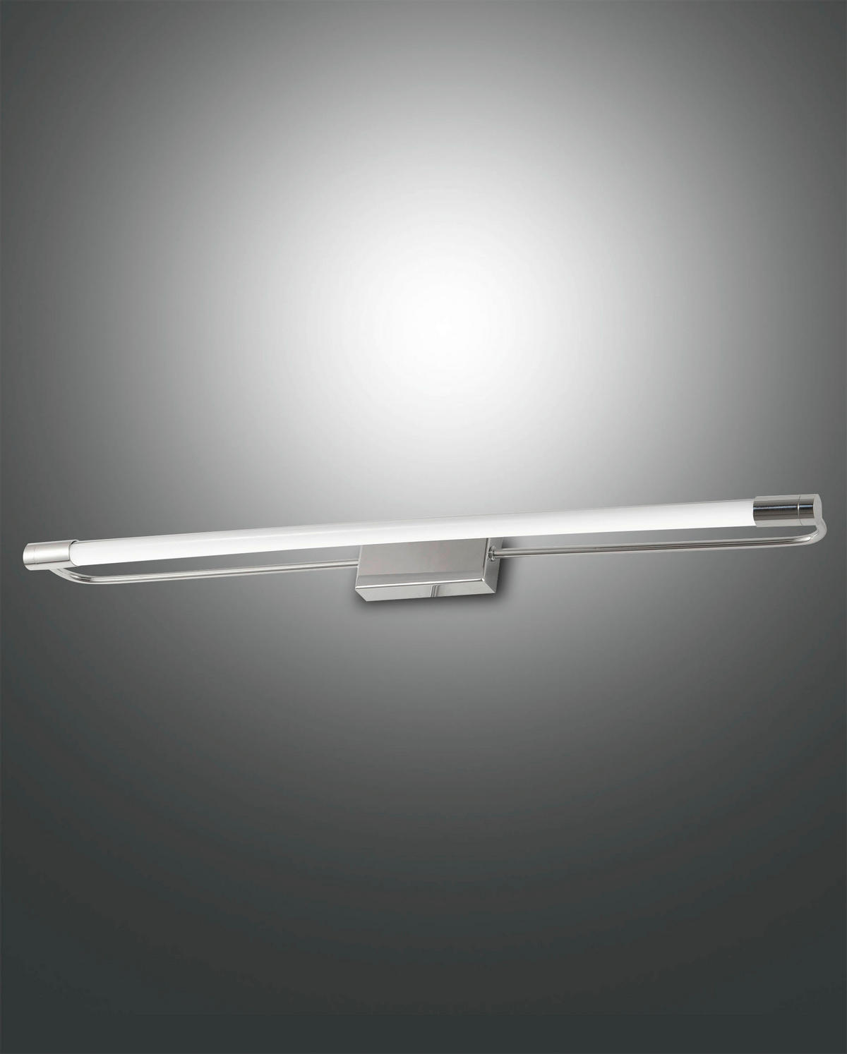 SPIEGELLEUCHTE Rapallo 60/8/5 cm   - Chromfarben, Design, Kunststoff/Metall (60/8/5cm) - Fabas Luce