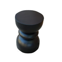 BEISTELLTISCH Mangoholz vollmassiv Schwarz rund  - Schwarz, KONVENTIONELL, Holz (36/50/36cm) - Livetastic