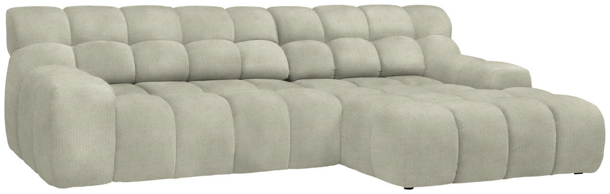 ECKSOFA in Webstoff Naturfarben  - Schwarz/Naturfarben, Modern, Kunststoff/Textil (297/180cm) - Welnova