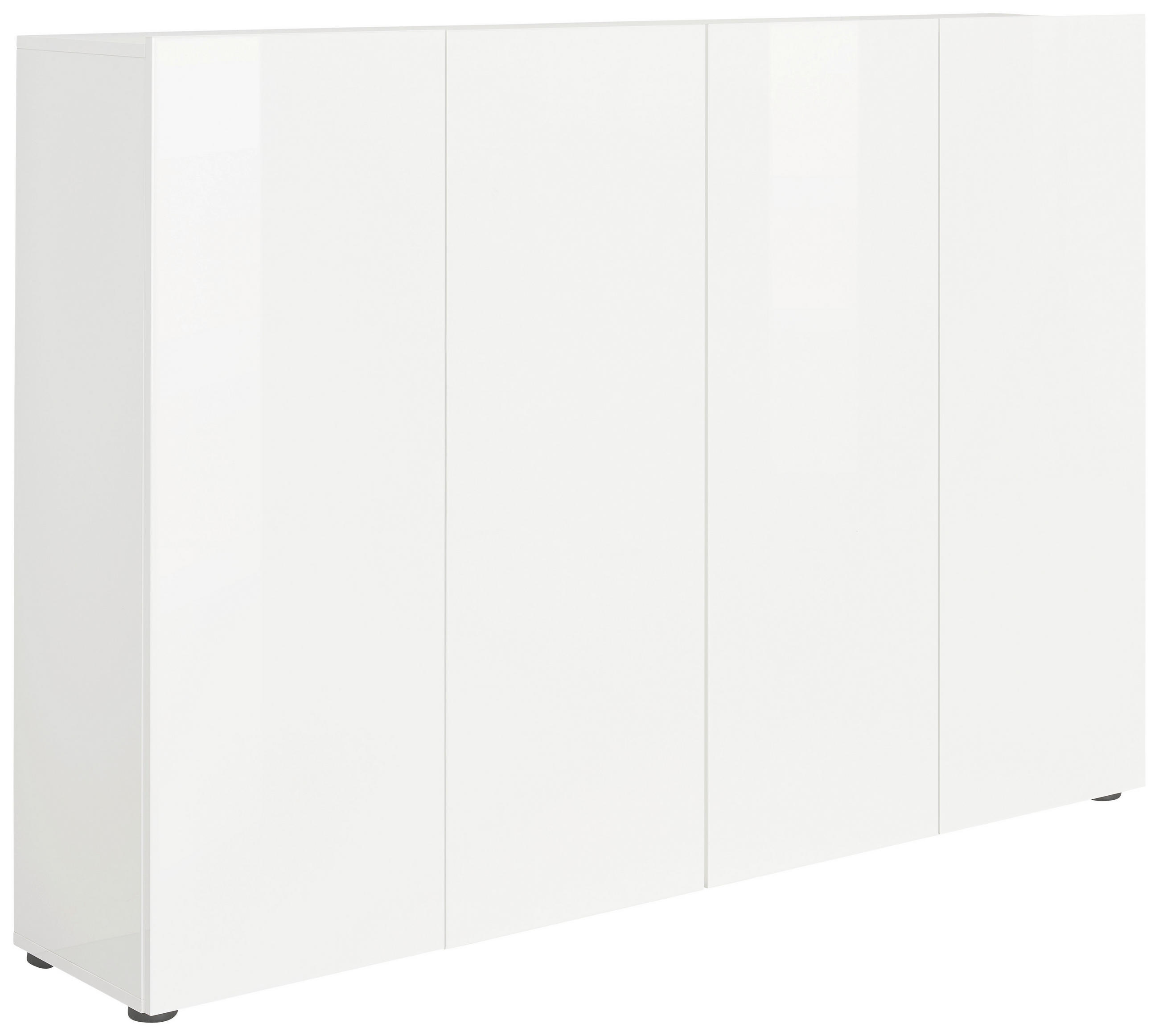 SCHUHSCHRANK Weiß  - Schwarz/Weiß, Design, Holzwerkstoff/Kunststoff (160/115/34cm) - home24