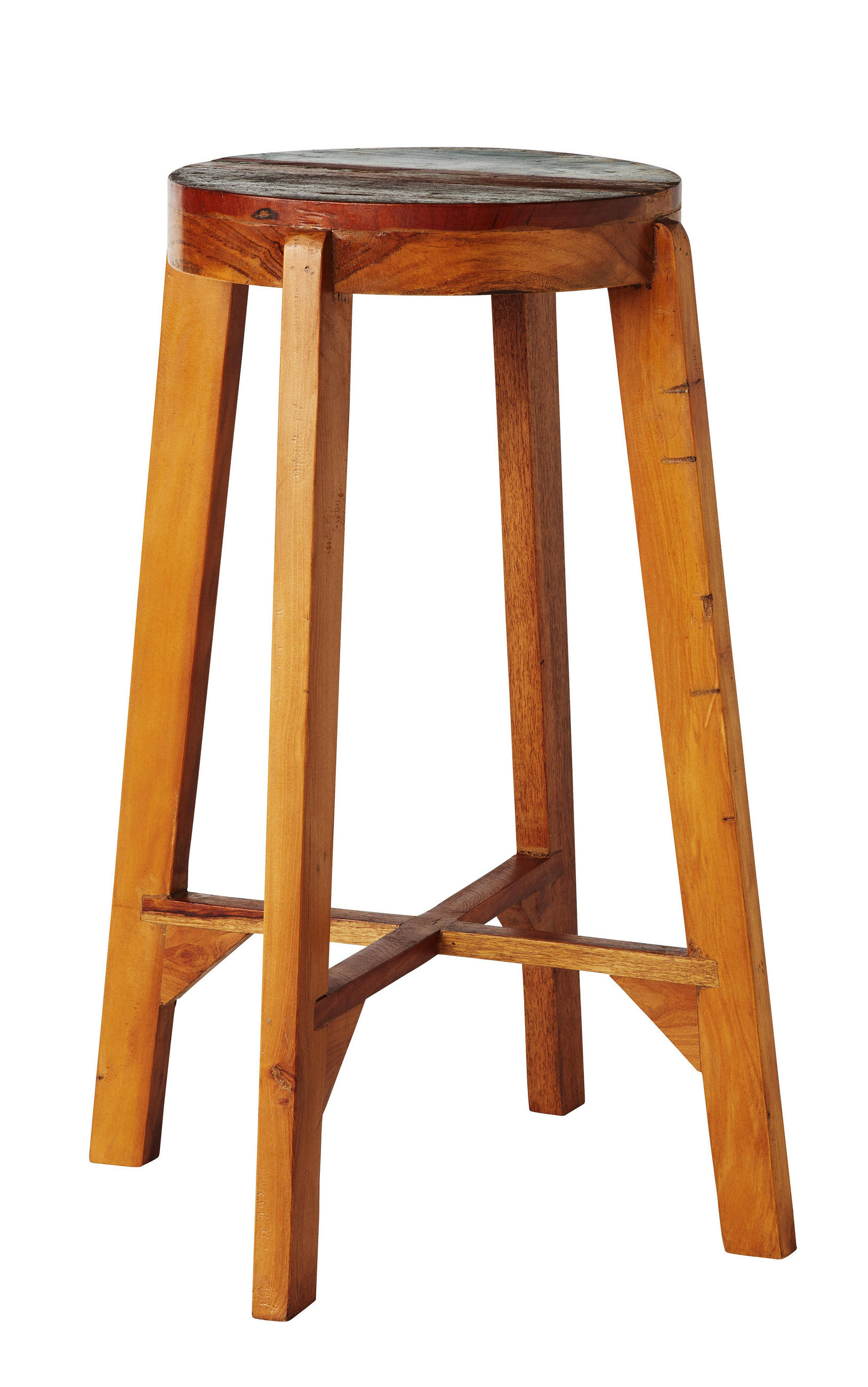 Barhocker in Holz Braun, Multicolor