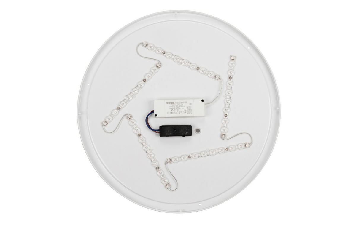 STROPNÍ LED SVÍTIDLO, 48/8 cm  - černá/Sonoma dub, Basics, kov/plast (48/8cm) - Novel