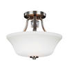 DECKENLEUCHTE  35.2/29.7 cm    - Nickelfarben, Basics, Glas/Metall (35.2/29.7cm) - Elstead Lighting