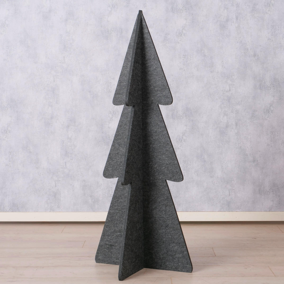 DEKOWEIHNACHTSBAUM  - Dunkelgrau, Basics, Textil (50/50/120cm) - Boltze Home