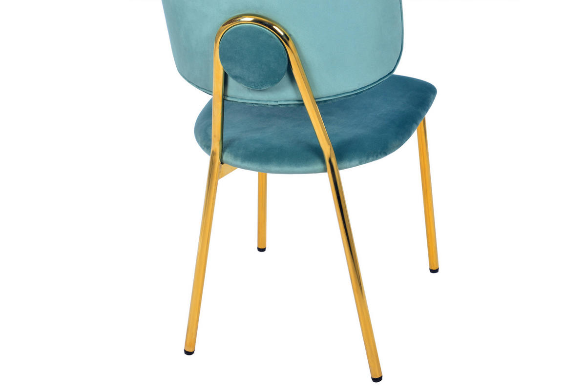 STUHL-SET  in Eisen  - Goldfarben/Grün, Design, Kunststoff/Metall (47/80/51cm) - Kayoom