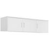 AUFSATZSCHRANK 157/43/54 cm   - Weiss/Silberfarben, Konventionell, Holzwerkstoff/Kunststoff (157/43/54cm) - Xora