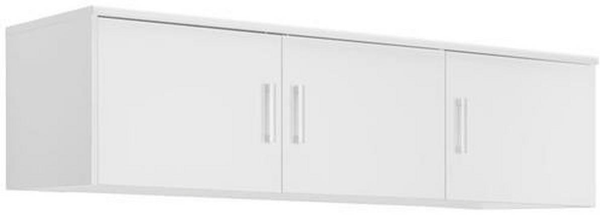 SZEKRÉNYRÁTÉT  - ezüst/fehér, Konventionell, műanyag/faalapú anyag (157/43/54cm) - Xora