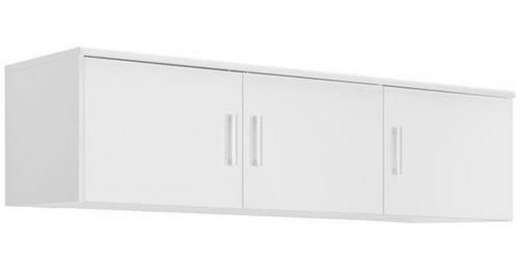 AUFSATZSCHRANK 157/43/54 cm  - Silberfarben/Weiß, Basics, Holzwerkstoff/Kunststoff (157/43/54cm) - Xora
