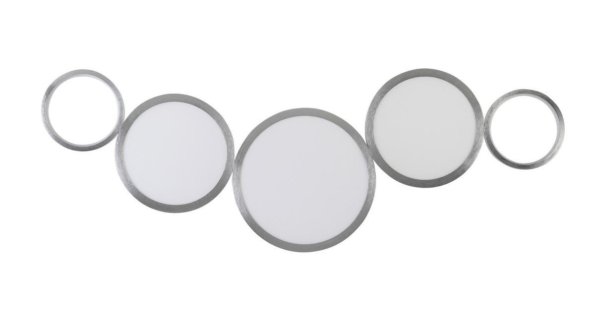 LED-TAKLAMPA 107/51/6 cm  - aluminiumfärg, Design, metall/plast (107/51/6cm) - Novel