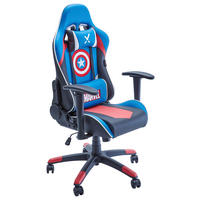 GAMINGSTUHL Blau, Rot, Schwarz, Weiß Kunststoff, Leder, Stein   - Blau/Rot, MODERN, Leder/Kunststoff (55/113-117/62,5cm) - X Rocker