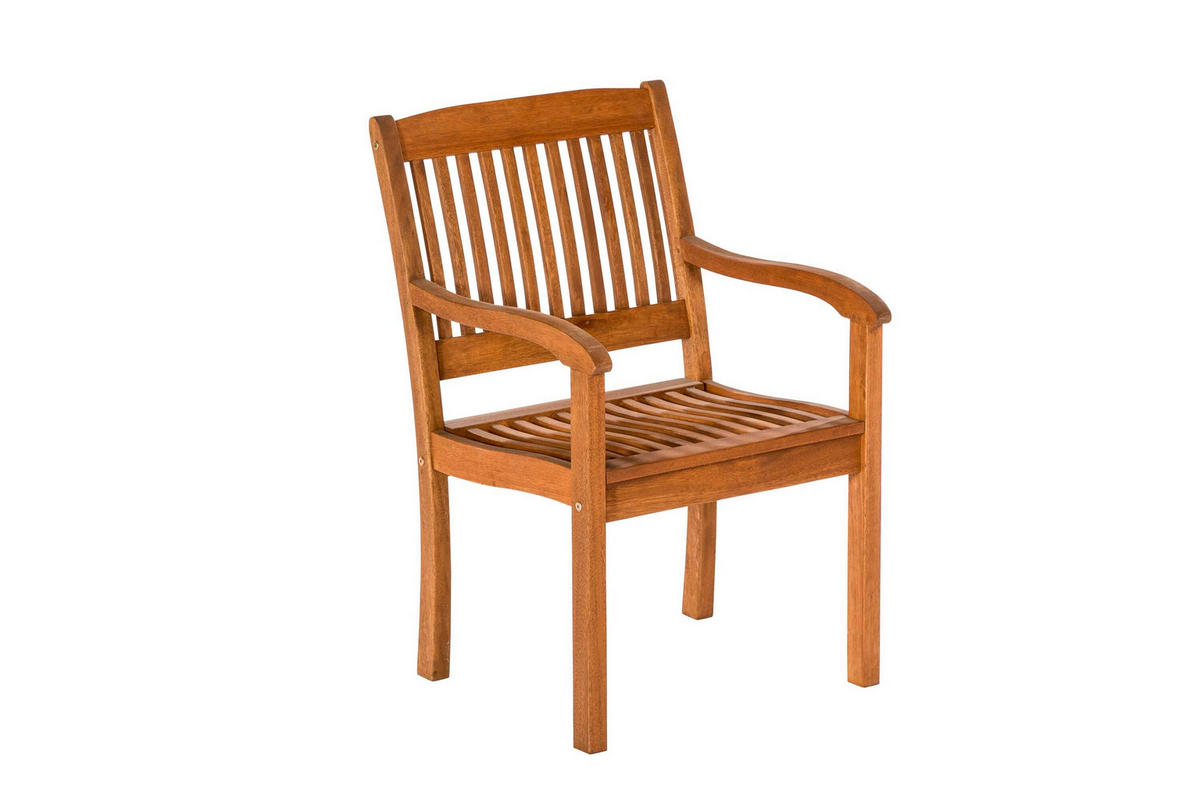 GARTENTISCHGRUPPE Eukalyptusholz Hartholz  - Eukalyptusholzfarben, KONVENTIONELL, Holz - Gardenson