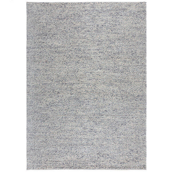 HANDWEBTEPPICH 80/150 cm MINERALS Blau, Creme  - Blau/Creme, KONVENTIONELL, Textil (80/150cm)