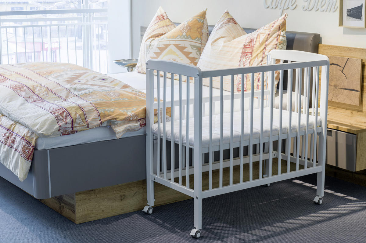BEISTELLBETT Nino  - Weiß, Basics, Holz (94/69/85cm) - Fillikid