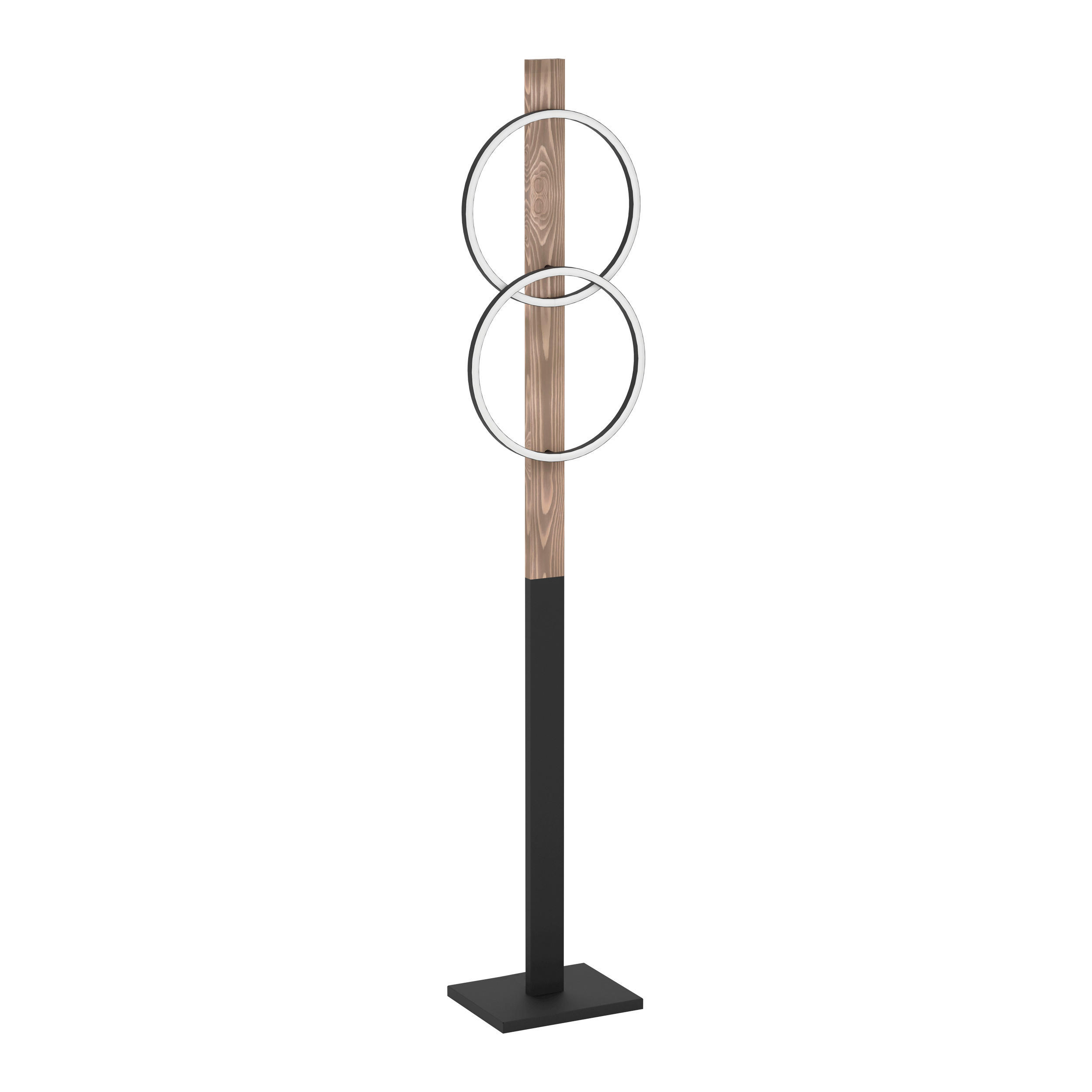 LED-GOLVLAMPA Boyal 30/150 cm    - vit/brun, Natur, trä/plast (30/150cm) - Eglo