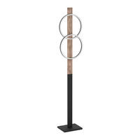 LED-GOLVLAMPA Boyal 30/150 cm    - vit/brun, Natur, trä/plast (30/150cm) - Eglo