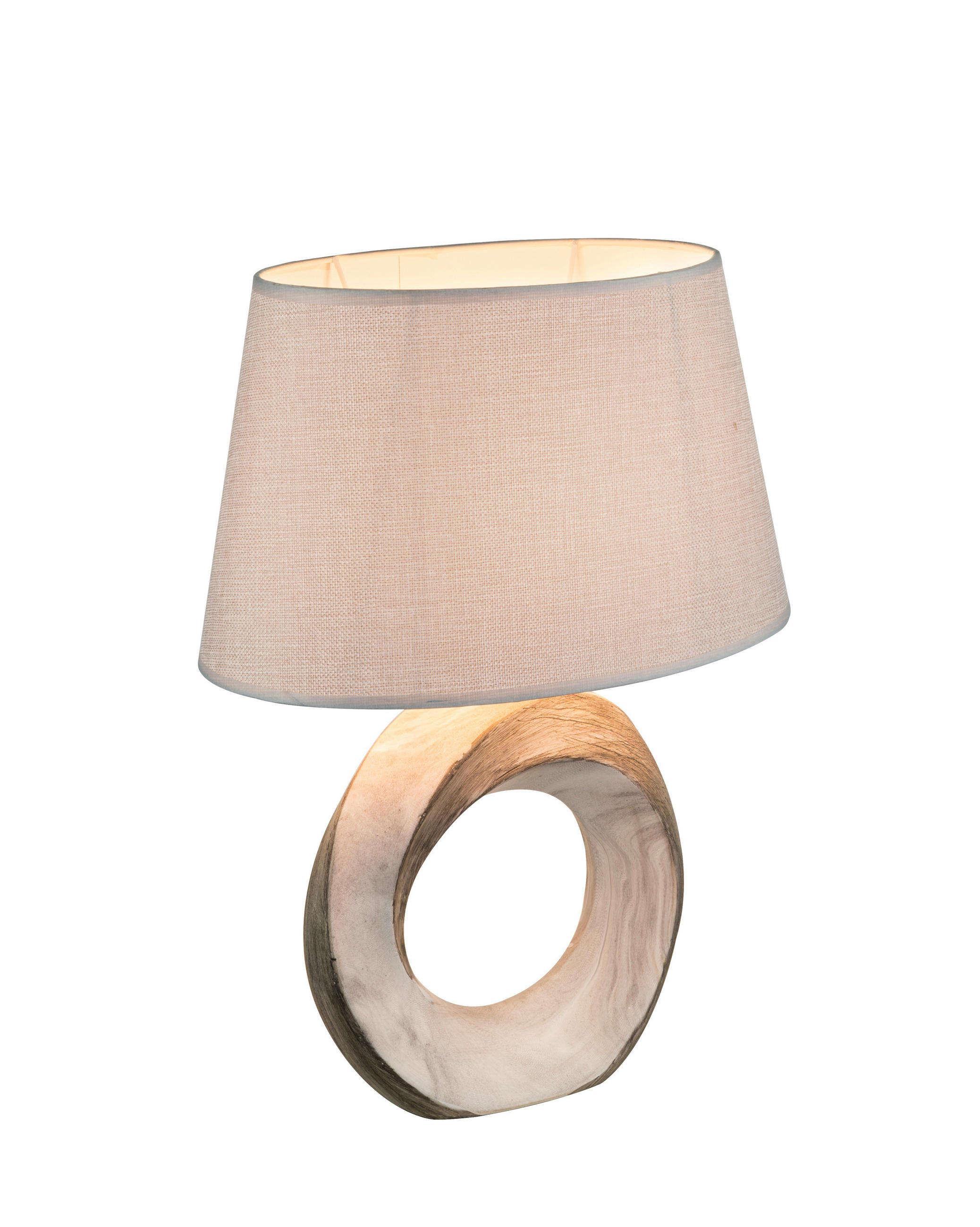 TISCHLEUCHTE 31/20/41,5 cm   - Grau, Design, Keramik/Textil (31/20/41,5cm) - Globo