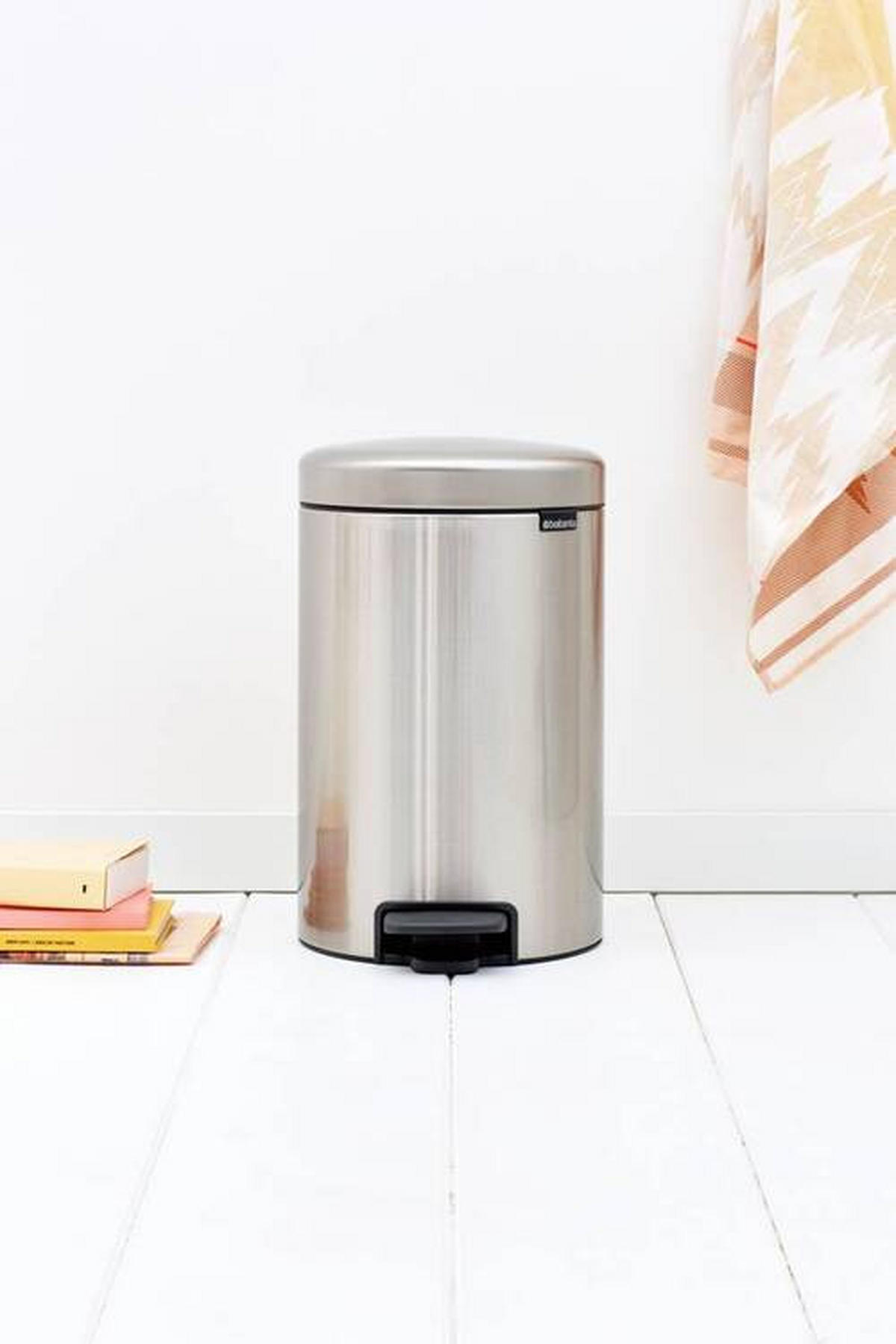 ABFALLEIMER NEW ICON 12 L  - Silberfarben, Basics, Kunststoff/Metall (25.1/41.1/33.8cm) - Brabantia