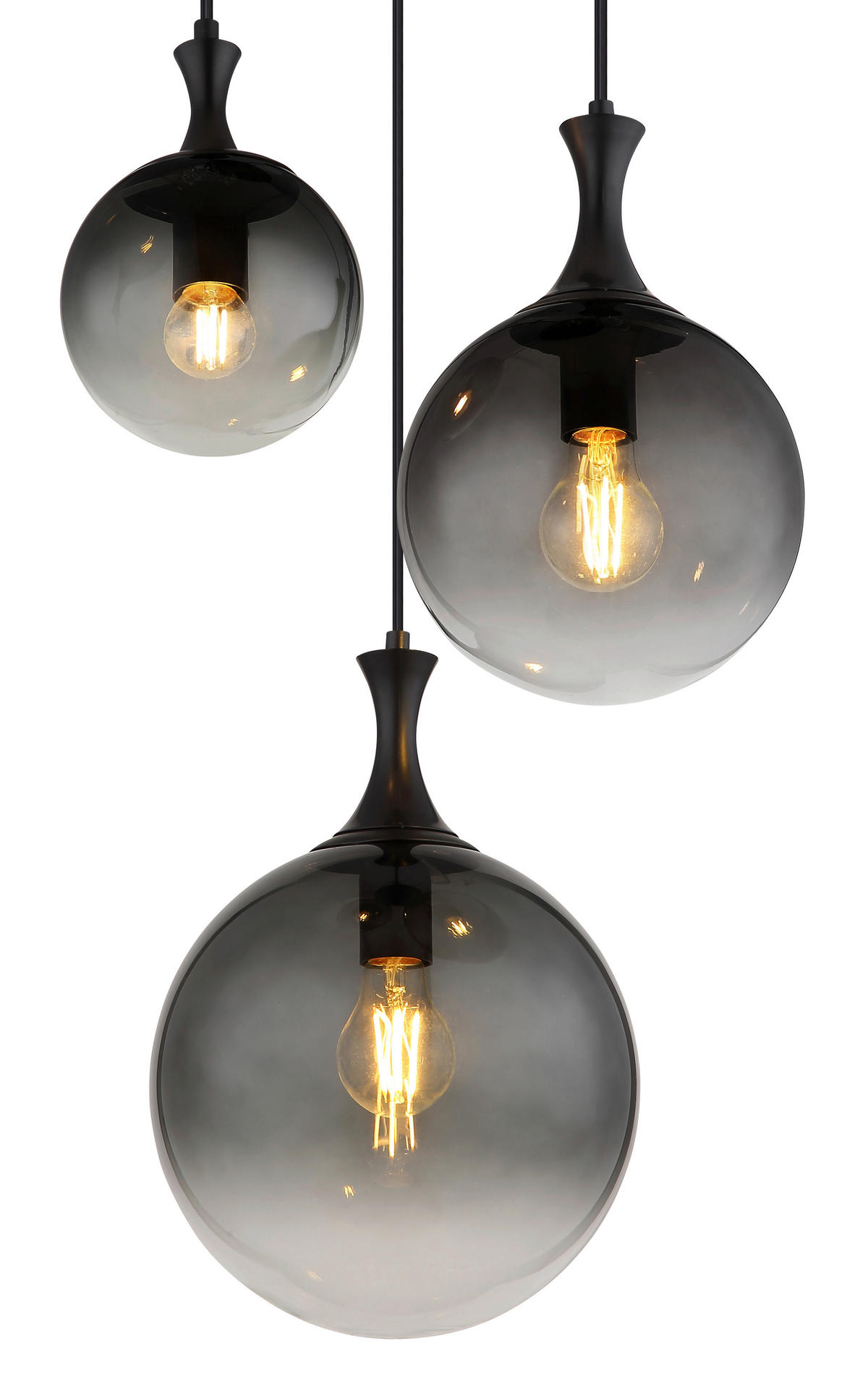 ZÁVĚSNÉ SVÍTIDLO, 39/141,5 cm  - černá, Design, kov/plast (39/141,5cm) - Globo