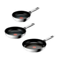 SERPENYŐKÉSZLET 3 részes  - szürke, Basics, fém (16,4cm)