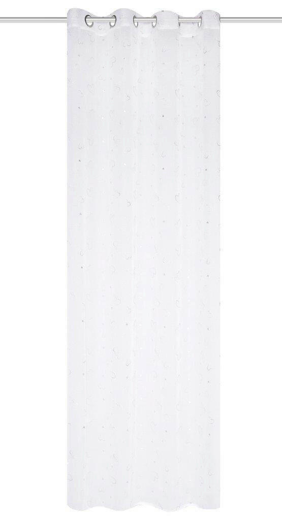 ÖSENVORHANG transparent  - Silberfarben, Basics, Textil (140/245cm) - Schmidt W. Gmbh
