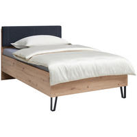 BETT 120/200 cm  in Anthrazit, Eiche Artisan   - Anthrazit/Schwarz, Konventionell, Holzwerkstoff/Textil (120/200cm) - Venda