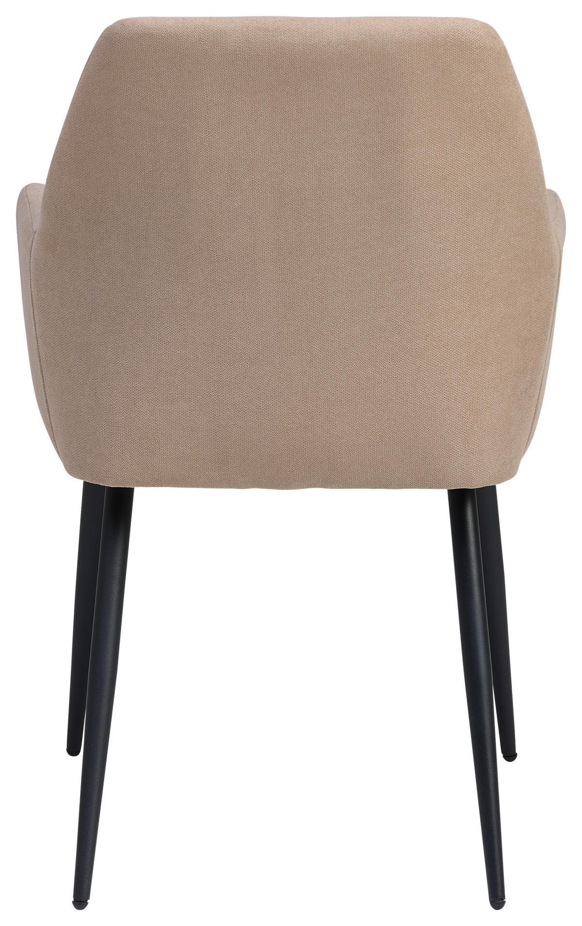 ARMLEHNSTUHL  in Eisen Webstoff  - Schwarz/Cappuccino, LIFESTYLE, Textil/Metall (56/87/60cm) - MID.YOU